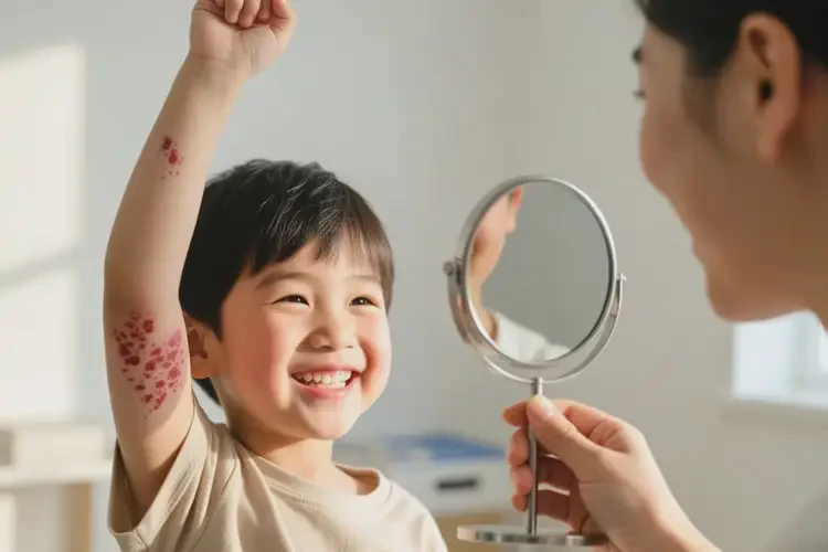 孩子手臂上有濕疹可不可以根治(圖1)