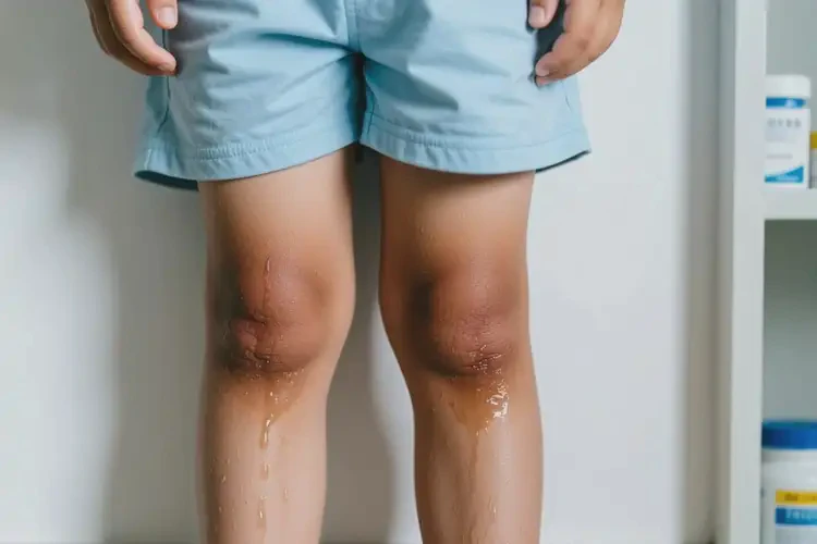 孩子小腿有濕疹不管它會(huì)自己自愈嗎(圖1)