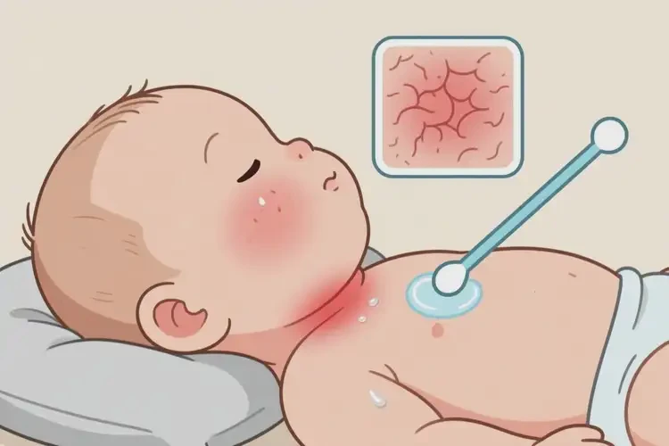 嬰兒脖子起濕疹可以治好嗎(圖3)