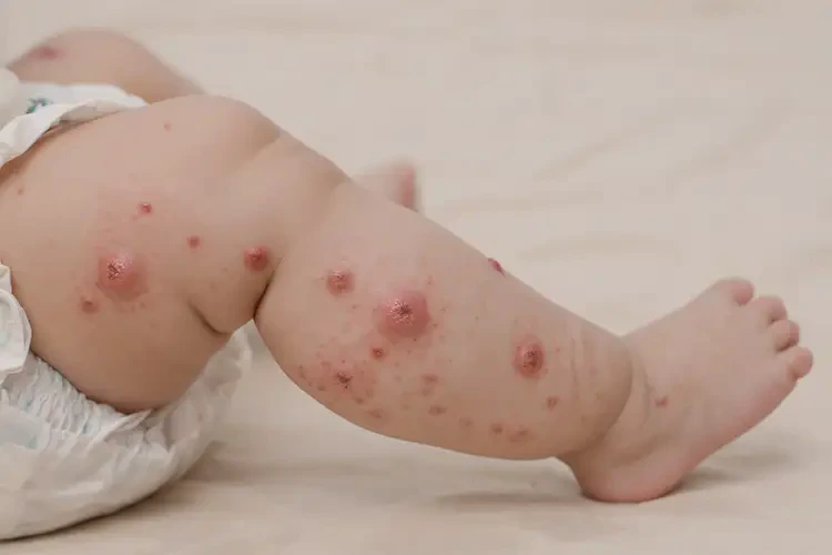 宝宝大腿有湿疹能彻底自愈吗(图3)