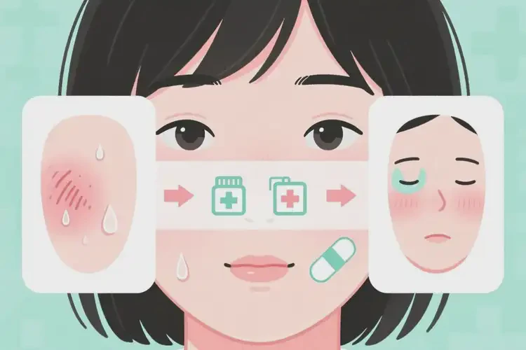 大學(xué)生面部出現(xiàn)濕疹可不可以根治(圖1)