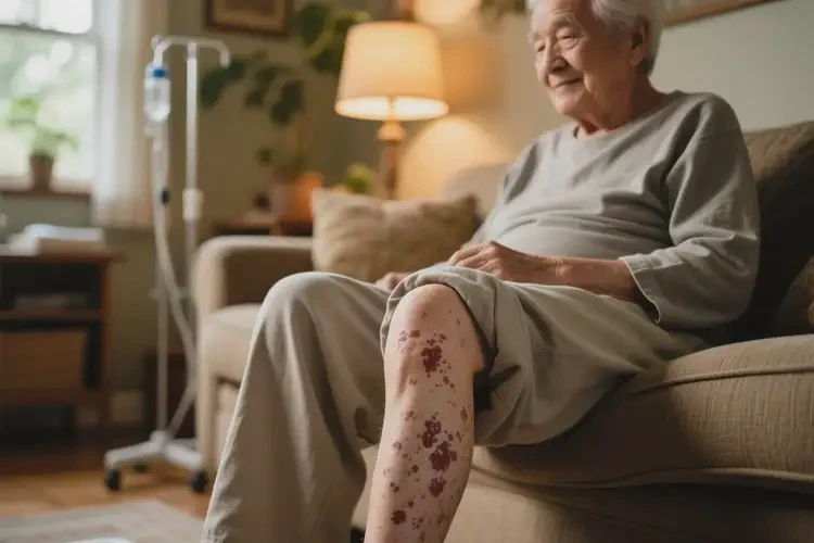 老人大腿出湿疹可不可以根治(图1)