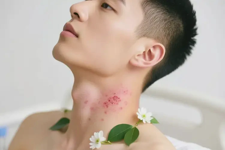 男生脖子上出濕疹能靠自己自愈嗎(圖4)