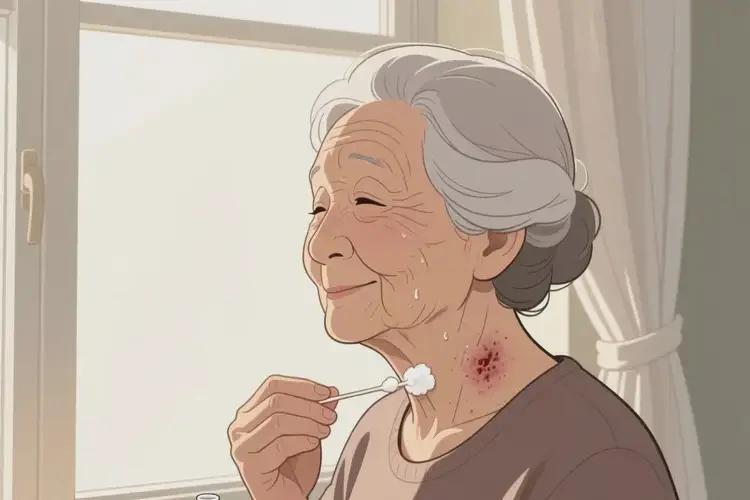 高齡老人脖子上容易起濕疹可不可以根治(圖1)