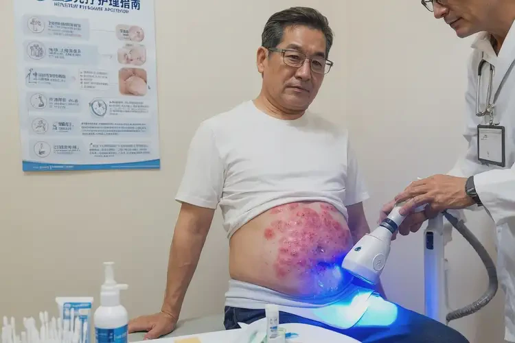 男人肚子上有濕疹不管它會(huì)自己自愈嗎(圖2)