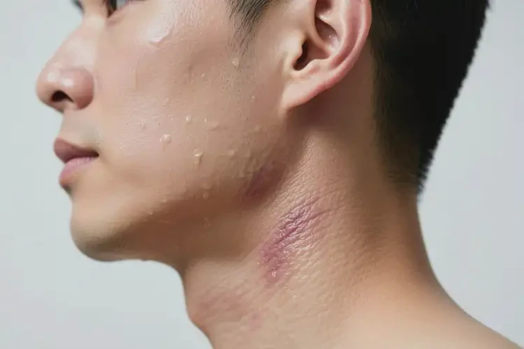 男性脖子上偶爾長濕疹可不可以徹底自愈(圖1)