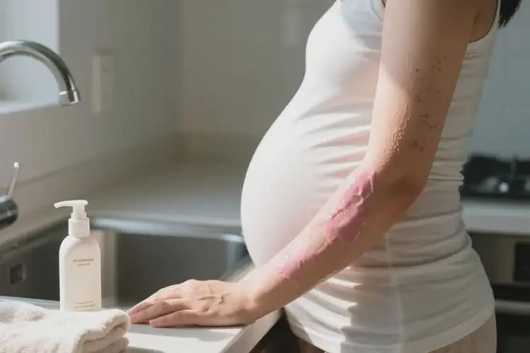 產(chǎn)婦手臂上有濕疹可不可以根治(圖1)