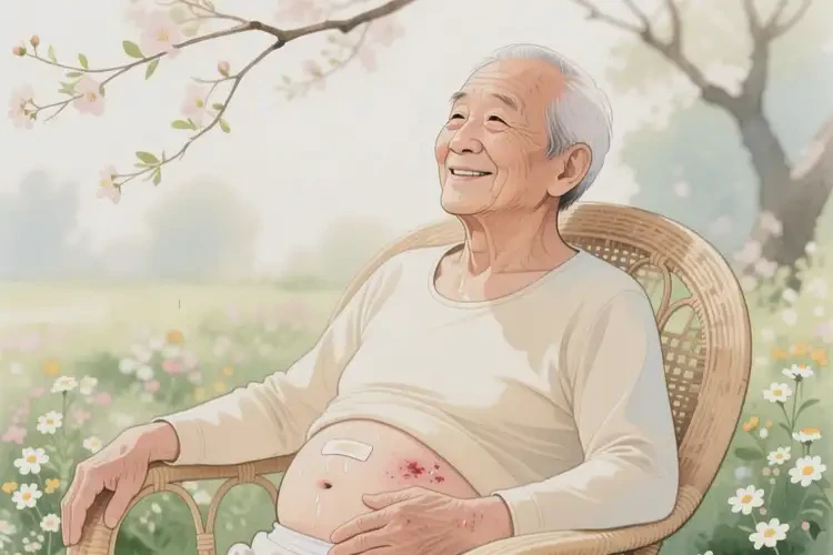 老人肚子出現(xiàn)濕疹可不可以根治(圖2)