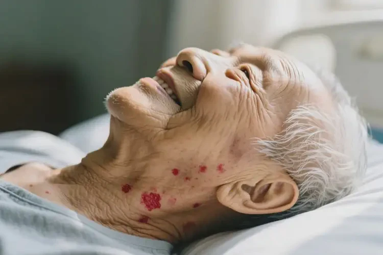 高齡老人脖子偶爾起濕疹可不可以根治(圖1)