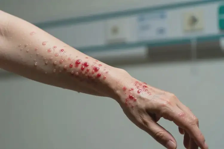 女人手臂容易长湿疹不管它会自己痊愈吗(图1)