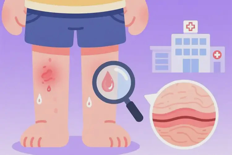 儿童大腿上偶尔长湿疹可不可以根治(图1)