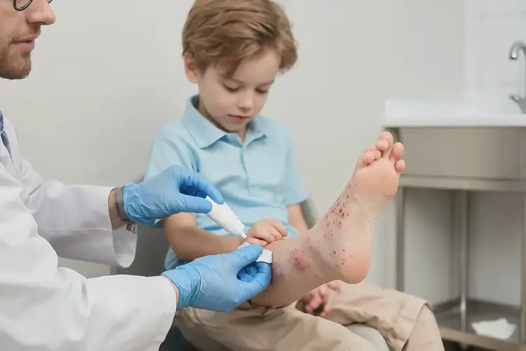 少儿脚上偶尔长湿疹能够彻底治愈吗(图3)