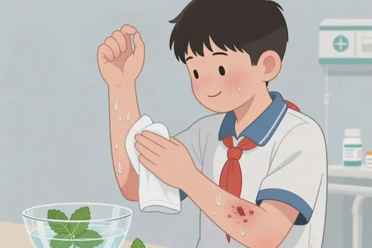 中學生手臂上出濕疹可以徹底自愈嗎(圖1)