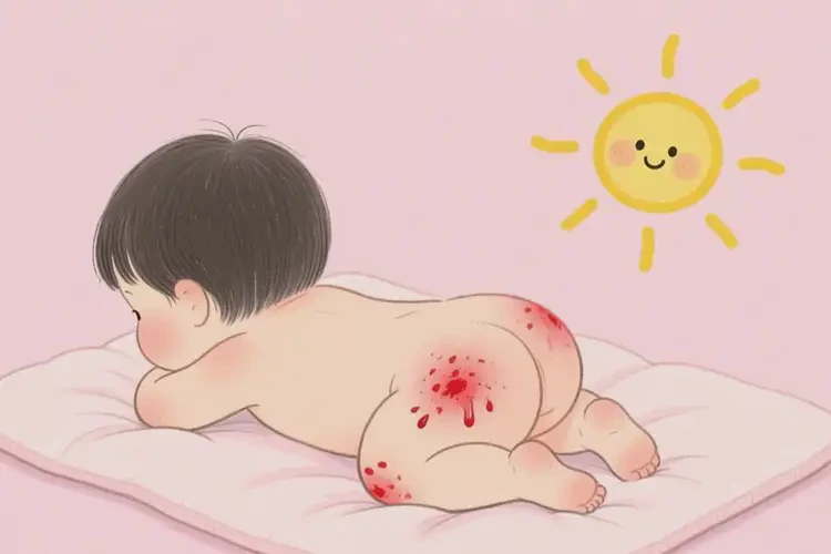 少兒屁股上起濕疹能靠自己自愈嗎(圖2)