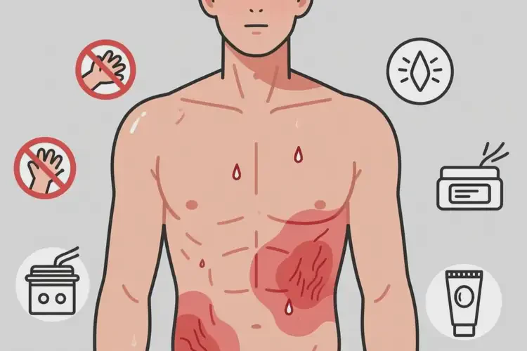 男人肚子上經(jīng)常長濕疹能不能根治(圖1)