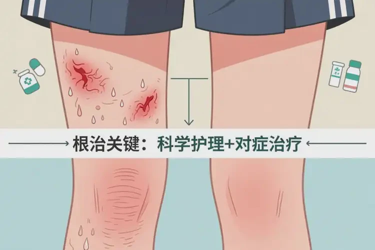 大學(xué)生大腿上出濕疹可不可以根治(圖2)