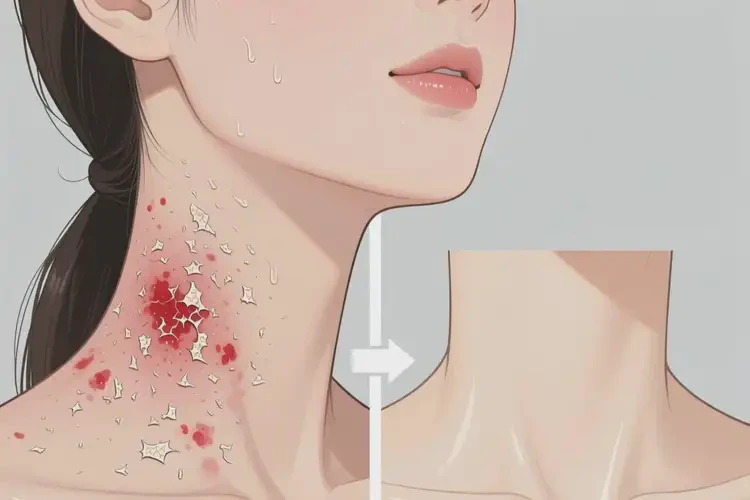 女性脖子出湿疹可不可以根治(图1)