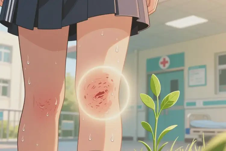 中學(xué)生大腿偶爾起濕疹可不可以根治(圖1)