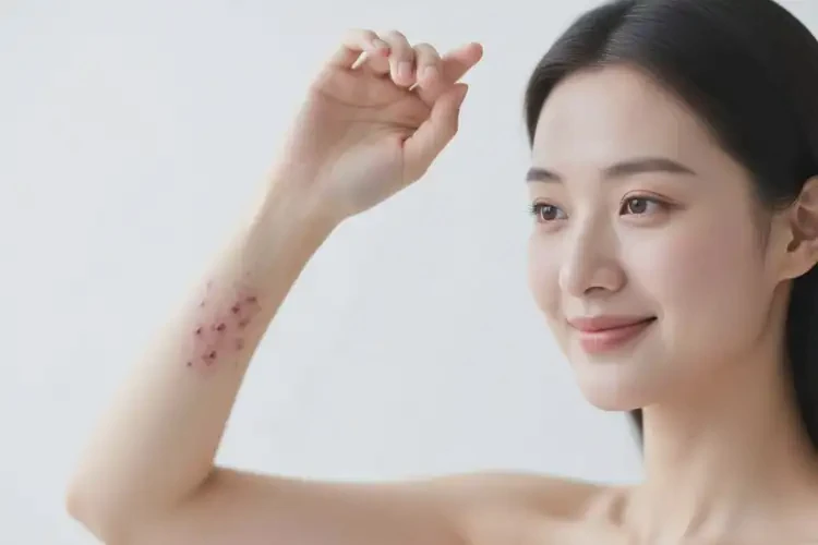 女性手臂出現(xiàn)濕疹可不可以根治(圖1)