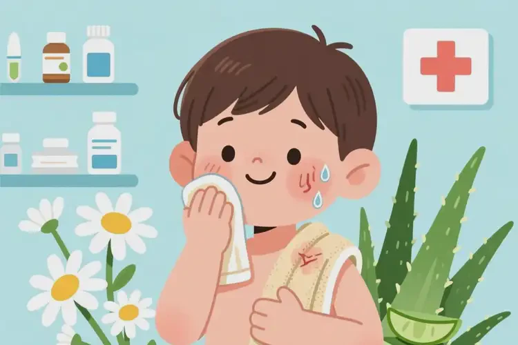 孩子面部出濕疹能靠自己自愈嗎(圖3)