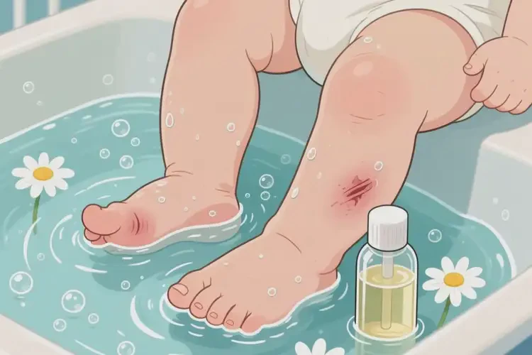 寶寶腳上經(jīng)常起濕疹可以治好嗎(圖1)