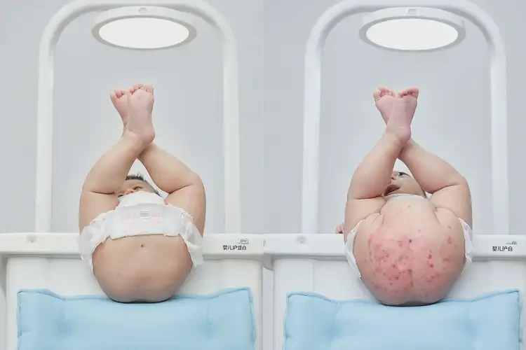 新生兒屁股上起濕疹可以徹底自愈嗎(圖1)