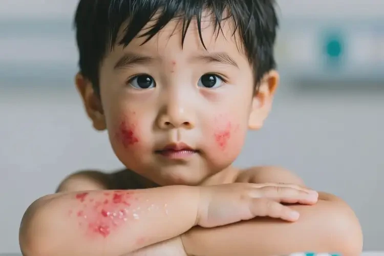 小孩手臂出現(xiàn)濕疹可不可以根治(圖1)