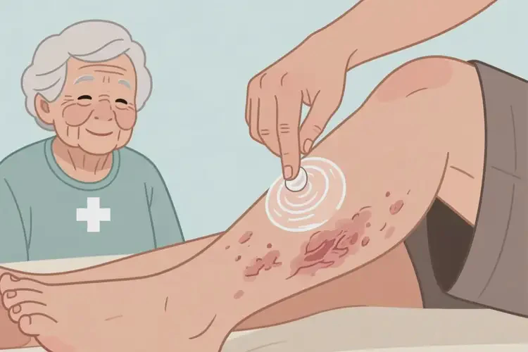 老年人小腿上有濕疹可不可以根治(圖1)