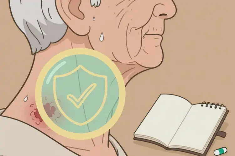 老年人脖子偶爾起濕疹可不可以根治(圖1)