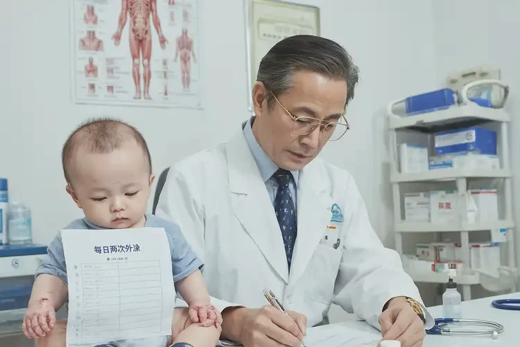 嬰兒脖子上長濕疹可以治好嗎(圖2)