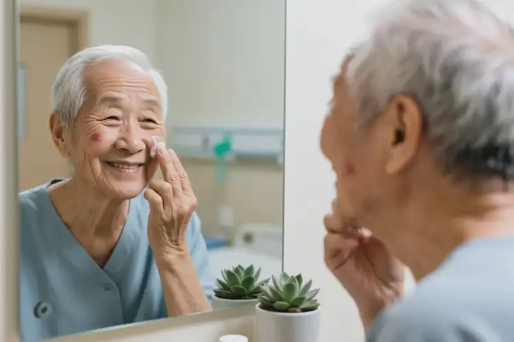 高齡老人面部經(jīng)常起濕疹能不能根治(圖1)