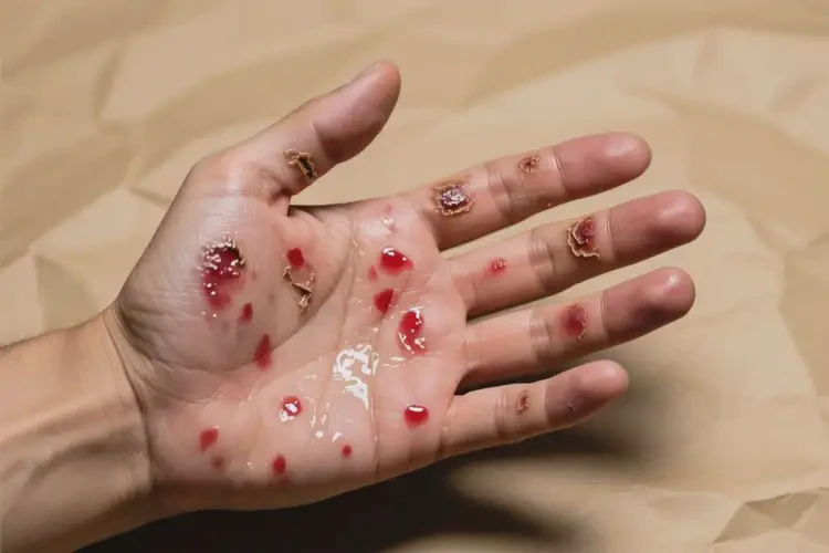 男性手上出現(xiàn)濕疹可不可以根治(圖1)