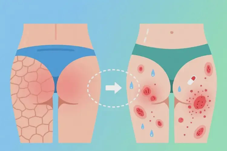 女人屁股上出現(xiàn)濕疹能夠徹底治愈嗎(圖2)