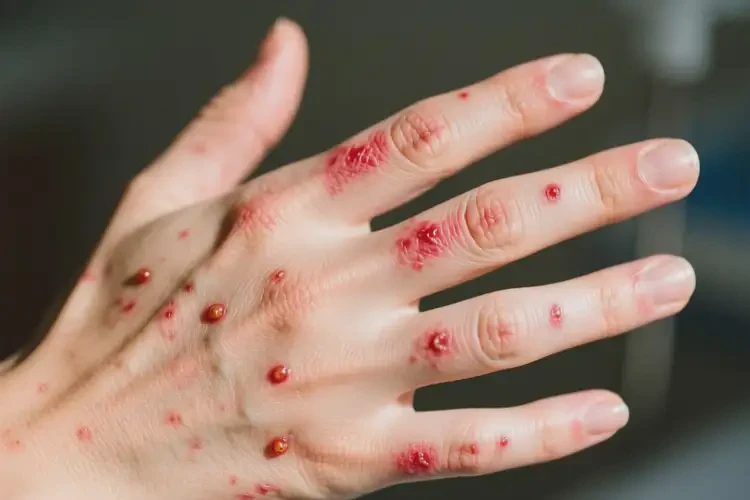女性手上出现湿疹不管它会自己好吗(图2)