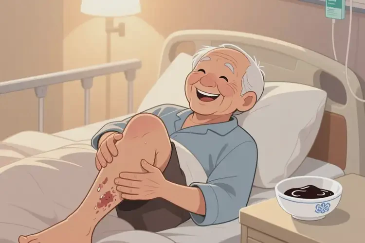 老人小腿出現(xiàn)濕疹可不可以根治(圖2)