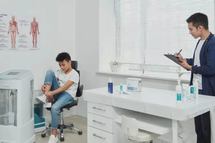 大學(xué)生腳上出現(xiàn)濕疹可不可以根治(圖1)