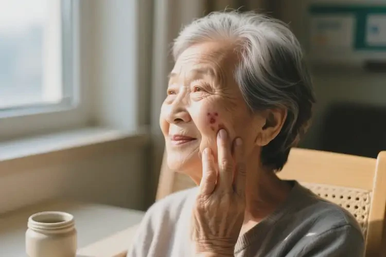 高齡老人面部有濕疹可不可以根治(圖1)