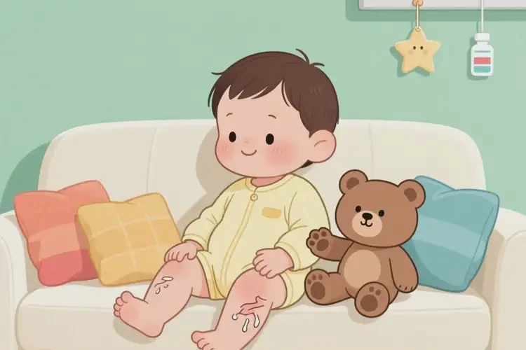 幼兒小腿出現(xiàn)濕疹可不可以根治(圖1)