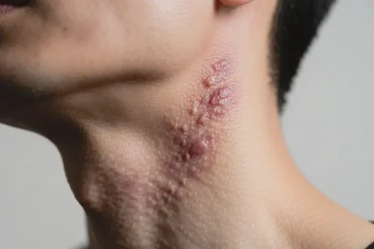男人脖子起濕疹可不可以根治(圖1)