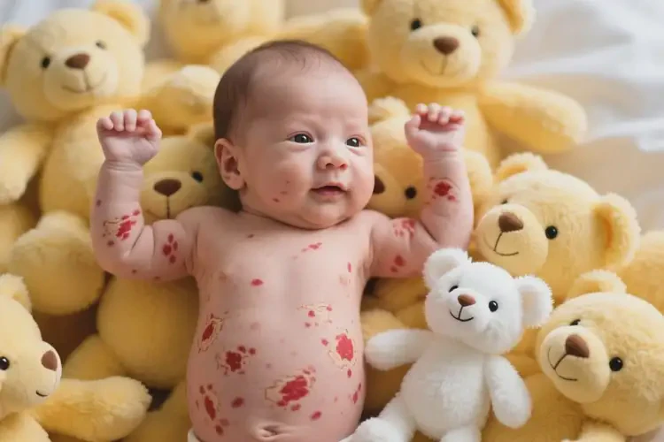 新生兒全身經(jīng)常起濕疹可不可以根治(圖1)