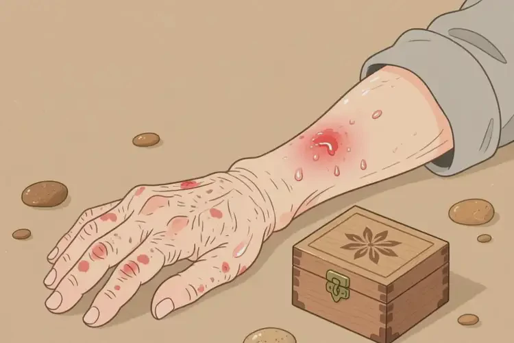 老年人手臂經(jīng)常長濕疹可不可以根治(圖1)