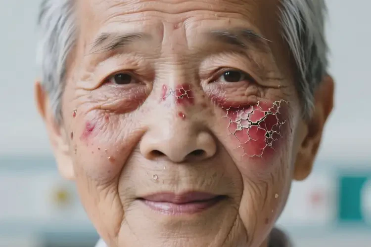 老年人臉上有濕疹可不可以根治(圖1)