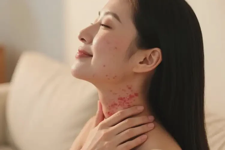 女性脖子上有濕疹可不可以根治(圖1)