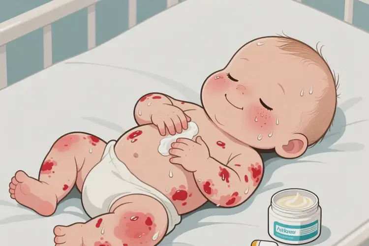 嬰兒全身容易長(zhǎng)濕疹可以治好嗎(圖2)