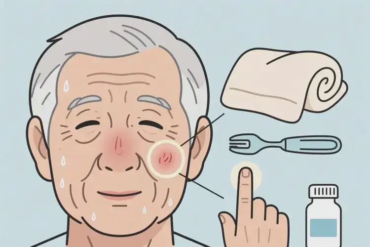 老人面部容易長濕疹可不可以根治(圖1)