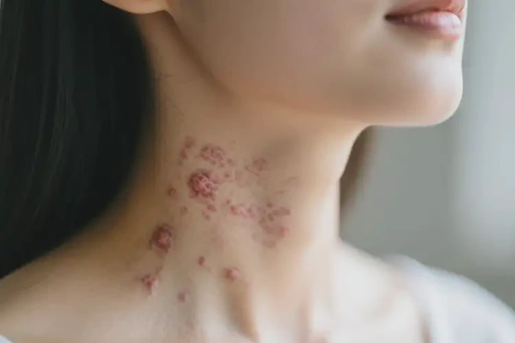 女人脖子上容易起濕疹可不可以根治(圖1)