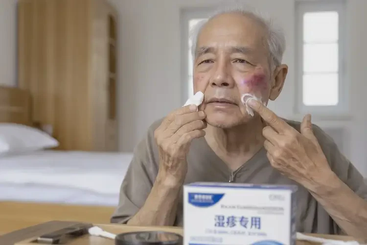 老人臉上容易長濕疹能徹底自愈嗎(圖3)