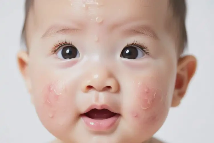 寶寶臉上容易長濕疹可以治好嗎(圖1)