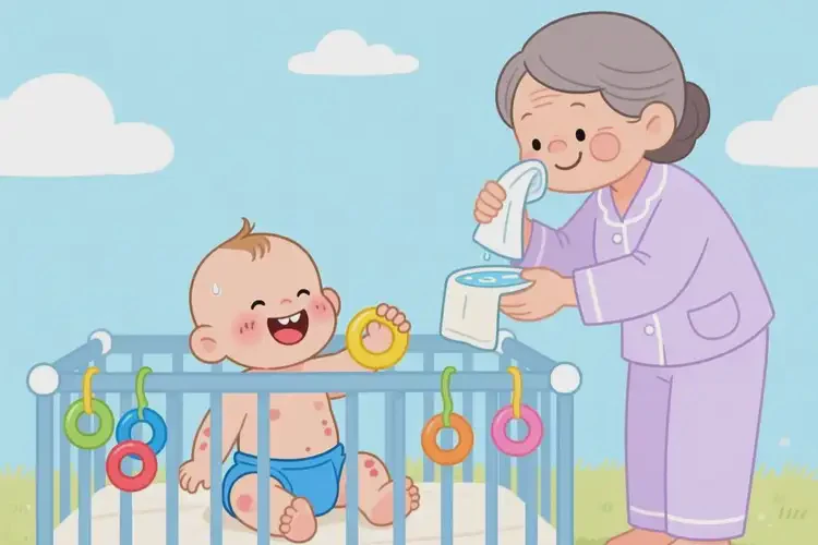 寶寶臉上出現(xiàn)濕疹可不可以根治(圖1)