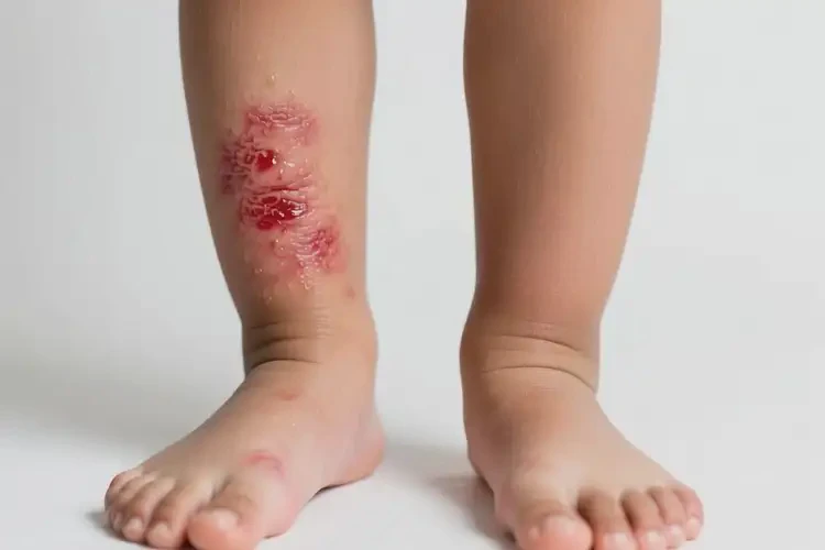 孩子小腿有濕疹不管它會(huì)自己自愈嗎(圖3)